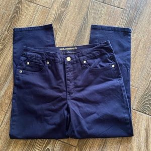 KARL LAGERFELD navy blue ankle pant